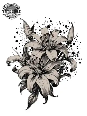tatouage ephemere lys epaule Tatouage éphémère lys épaule