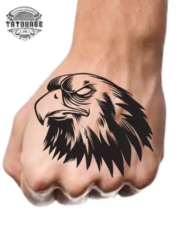tatouage ephemere main aigle photo Tatouage éphémère main aigle