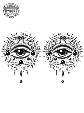 tatouage ephemere main avec un oeil Tatouage éphémère main avec un œil