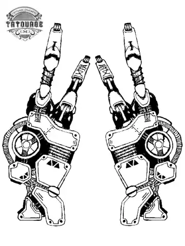 Tatouage éphémère main bio mécanique