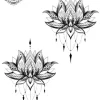 Tatouage éphémère main fleur de lotus