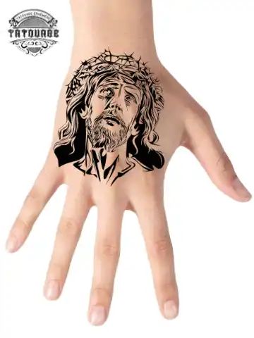 tatouage ephemere main jesus photo Tatouage éphémère main jesus