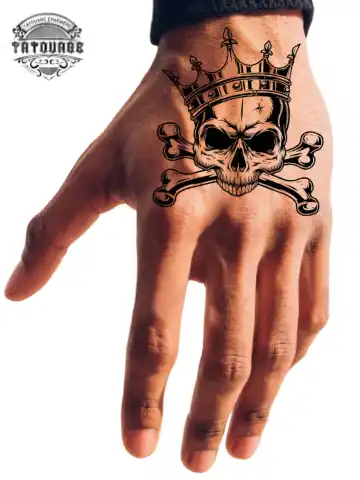 tatouage ephemere main king photo Tatouage éphémère main King