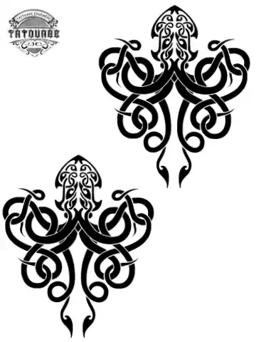 Tatouage éphémère main kraken