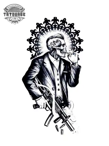 tatouage ephemere main mafia Tatouage éphémère main mafia