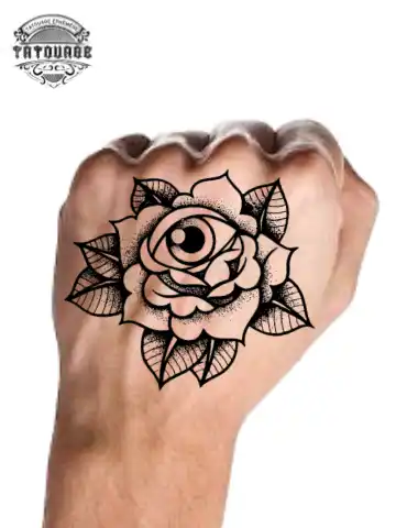 tatouage ephemere main oeil photo Tatouage éphémère main œil