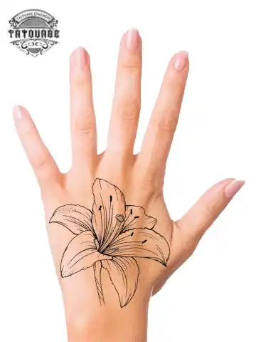 tatouage ephemere main orchidee photo Tatouage éphémère main orchidée