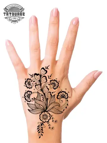 tatouage ephemere main oriental photo Tatouage éphémère main oriental