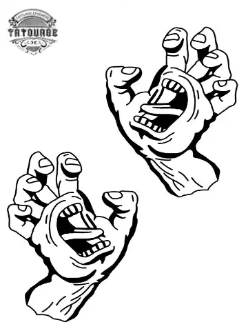 Tatouage éphémère main original