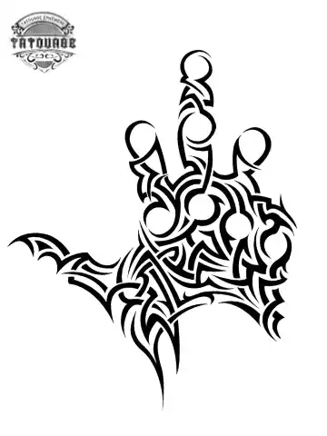 Tatouage éphémère main polynésien