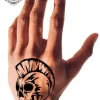 Tatouage éphémère main rock