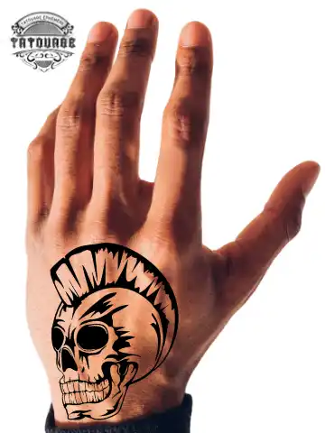 tatouage ephemere main rock photo Tatouage éphémère main rock