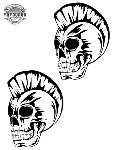 Tatouage éphémère main rock
