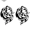 tatouage ephemere main tete de loup Tatouage éphémère main tête de loup