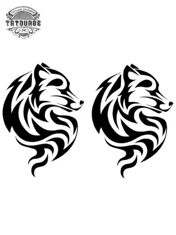tatouage ephemere main tete de loup Tatouage éphémère main tête de loup