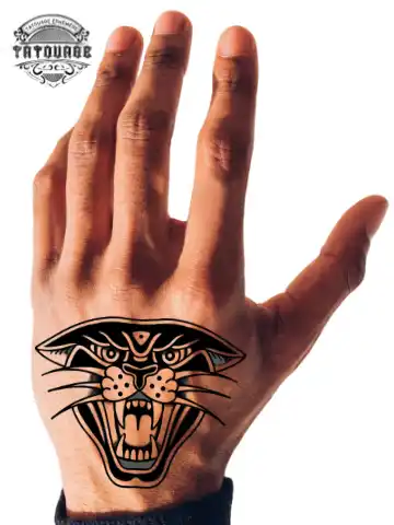tatouage ephemere main tigre photo Tatouage éphémère main tigre