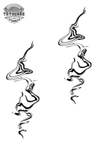 Tatouage éphémère main vague
