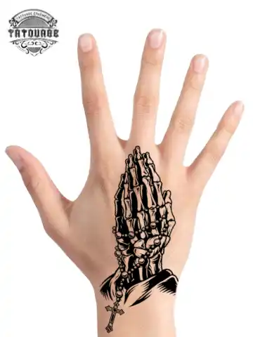 Tatouage éphémère main vierge