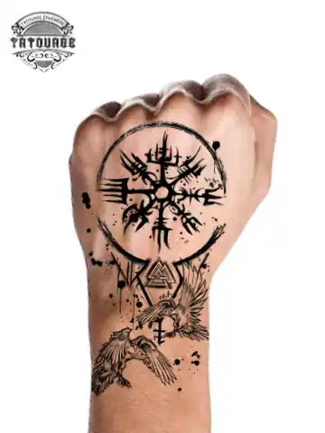 tatouage ephemere main viking photo Tatouage éphémère main viking