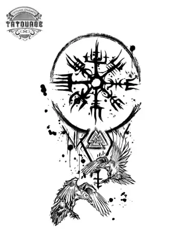 tatouage ephemere main viking Tatouage éphémère main viking