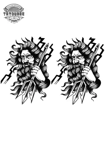 tatouage ephemere main zeus Tatouage éphémère main zeus