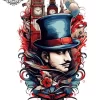 Tatouage éphémère manchette anglais