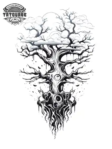 tatouage ephemere manchette arbre Tatouage éphémère manchette arbre