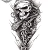 Tatouage éphémère manchette biker
