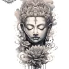 tatouage ephemere manchette bouddha Tatouage éphémère manchette bouddha
