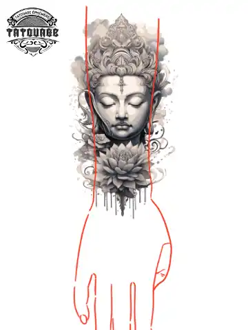 tatouage ephemere manchette bouddha photo Tatouage éphémère manchette bouddha