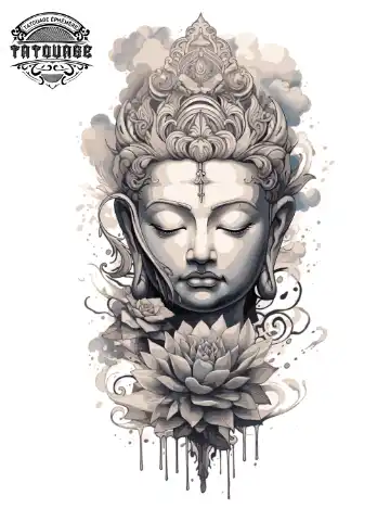 tatouage ephemere manchette bouddha Tatouage éphémère manchette bouddha