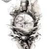 tatouage ephemere manchette boussole Tatouage éphémère manchette boussole