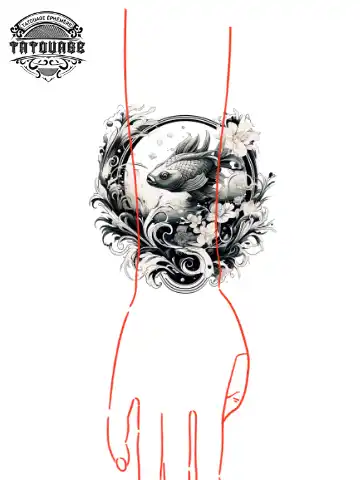 tatouage ephemere manchette carpe koi photo Tatouage éphémère manchette carpe koi