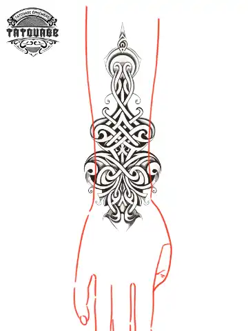 tatouage ephemere manchette celtique photo Tatouage éphémère manchette celtique