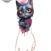 tatouage ephemere manchette chat photo Tatouage éphémère manchette chat