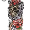 Tatouage éphémère manchette crâne