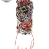 Tatouage éphémère manchette crâne