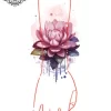 tatouage ephemere manchette femme fleur de lotus photo Tatouage éphémère manchette femme fleur de lotus