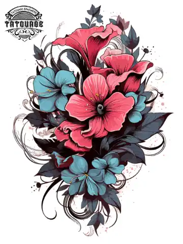 tatouage ephemere manchette femme fleur Tatouage éphémère manchette femme fleur