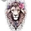tatouage ephemere manchette femme lion Tatouage éphémère manchette femme lion