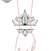 tatouage ephemere manchette fleur de lotus photo Tatouage éphémère manchette fleur de lotus