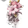 tatouage ephemere manchette fleurs Tatouage éphémère manchette fleurs