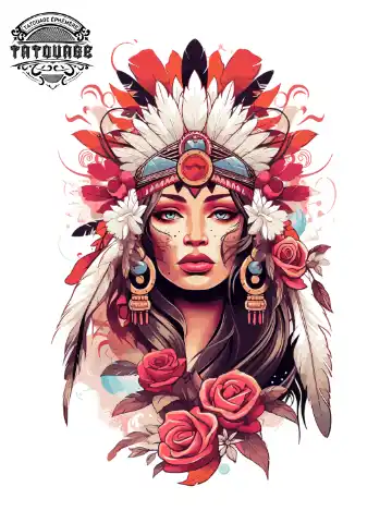 Tatouage éphémère manchette indien