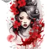 tatouage ephemere manchette japonaise Tatouage éphémère manchette japonaise