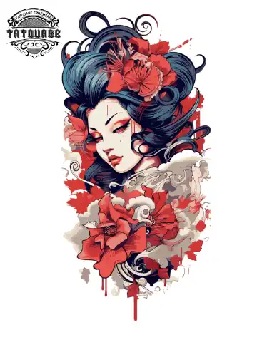 tatouage ephemere manchette japonaise femme Tatouage éphémère manchette japonaise femme