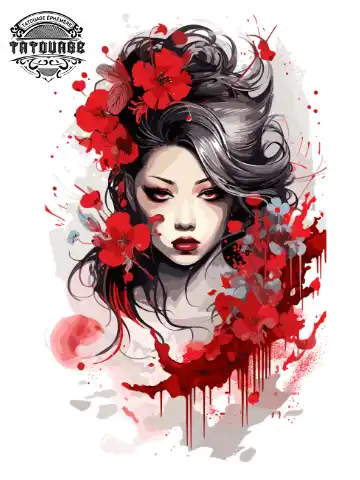 Tatouage éphémère manchette japonaise