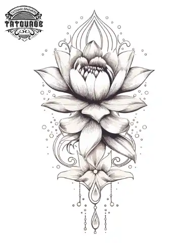 tatouage ephemere manchette lotus Tatouage éphémère manchette lotus
