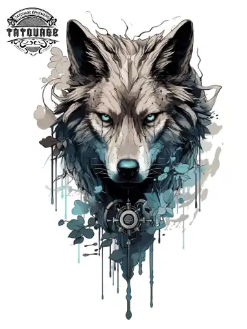 tatouage ephemere manchette loup Tatouage éphémère manchette loup
