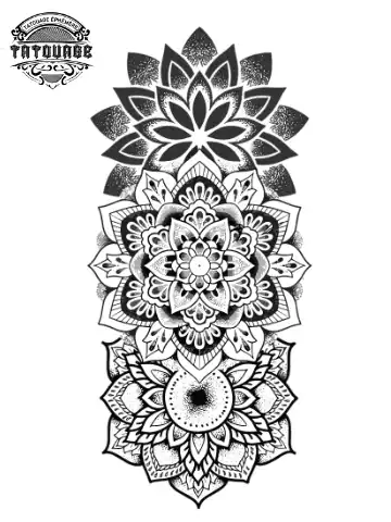 tatouage ephemere manchette mandala homme Tatouage éphémère manchette mandala homme