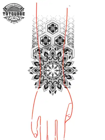 tatouage ephemere manchette mandala photo Tatouage éphémère manchette mandala